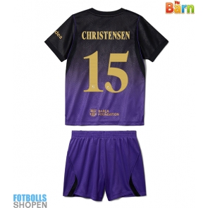 Billiga Barcelona Andreas Christensen #15 Bortatröja Barn 2026-27 Kortärmad (+ Korta byxor)